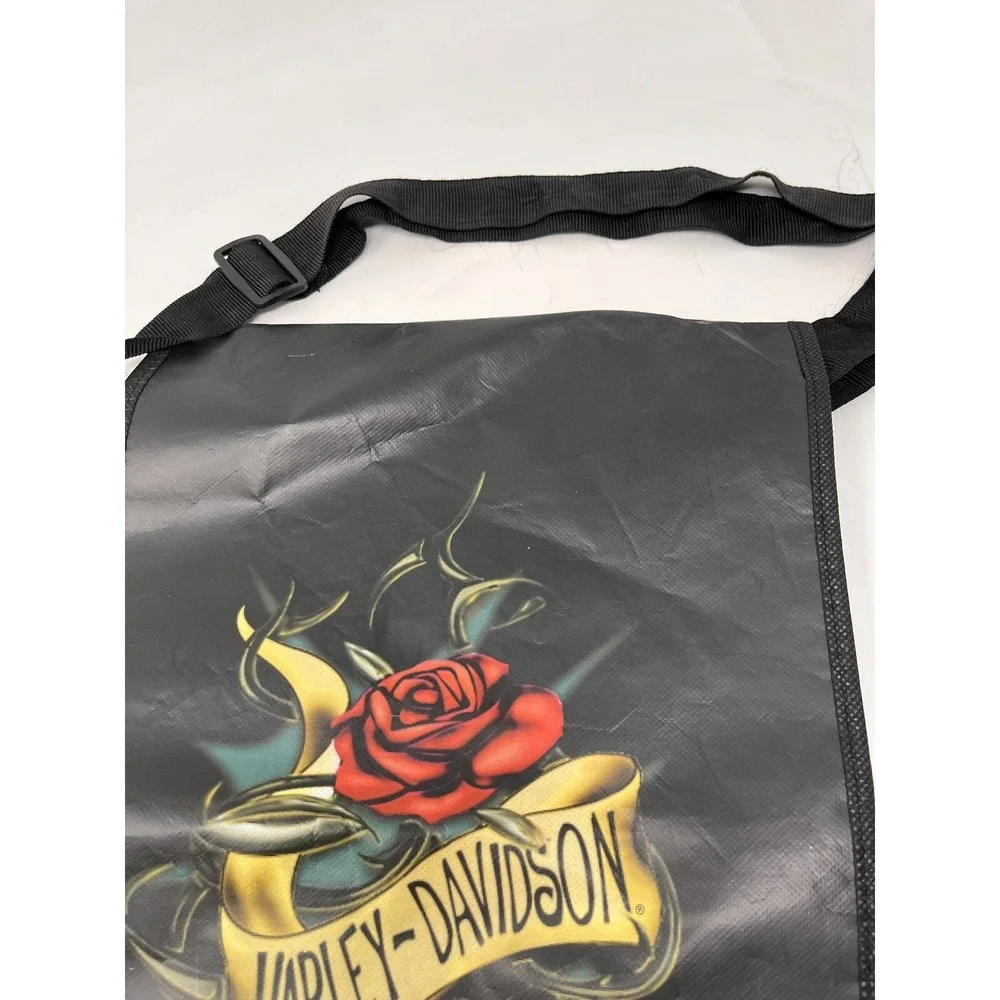 Harley Davidson Reusable Paper Tote Messenger Bag Black Olive Rose 2013 Licensed